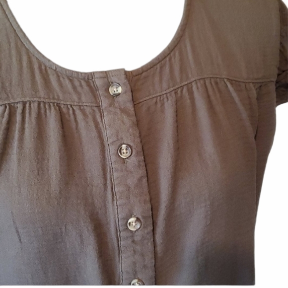 Army Green a.n.a Button up Top - Picture 1 of 5